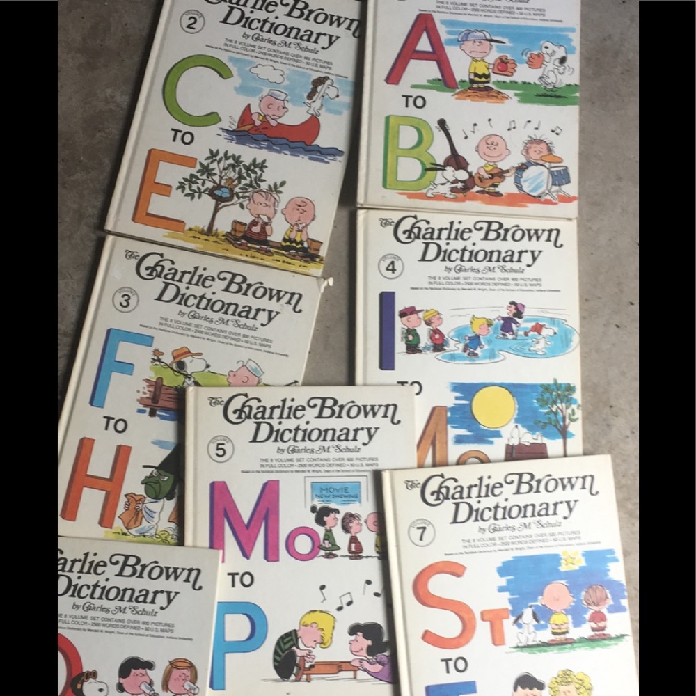Vintage Charlie Brown Dictionary Books
